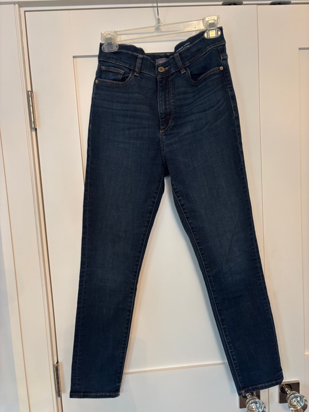 Dl1961 High-Rise instasculpt Skinny Jeans in Dark Blue Sz 29
